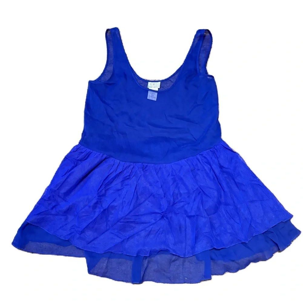 Intimately Free People Royal Blue Tank Top XS Sheer Sleeveless Top